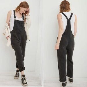 Aerie Soft Denim Dark Gray Overalls